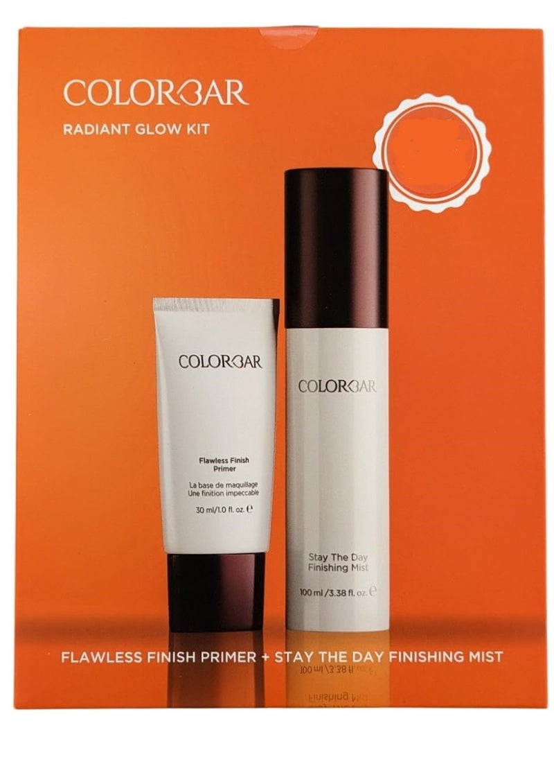 COLORBAR RADIANT GLOW KIT, COMBO OF FLAWLESS FINISH PRIMER 30ML + STAY THE DAY FINISHING MIST 100ML - Image 1